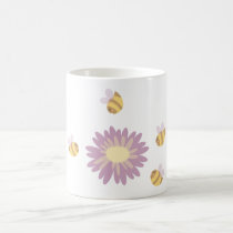 Pink Daisy and bees Mug mugs