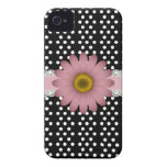 Pink Daisy and White Polkadot iPhone 4 Covers