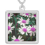 Pink Daisy Art Necklace