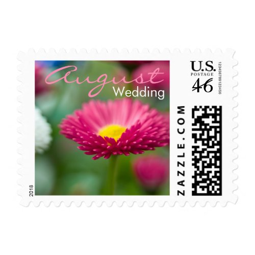 Pink Daisy • August Wedding Stamp stamp