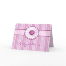 Pink Daisy Baby Shower Card by mariannegilliand Pink Daisy Baby Shower Card