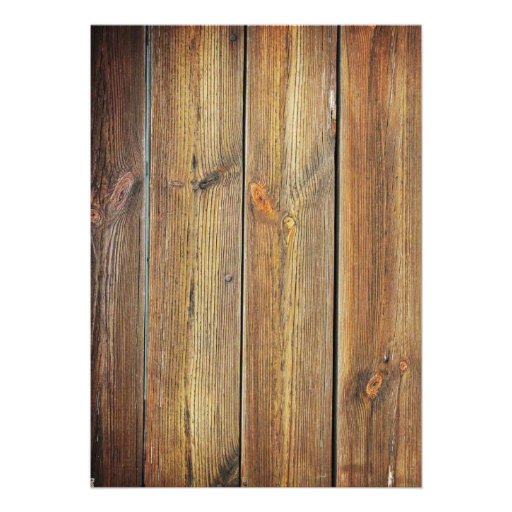 Pink Daisy Barn Wood Wedding Invitation