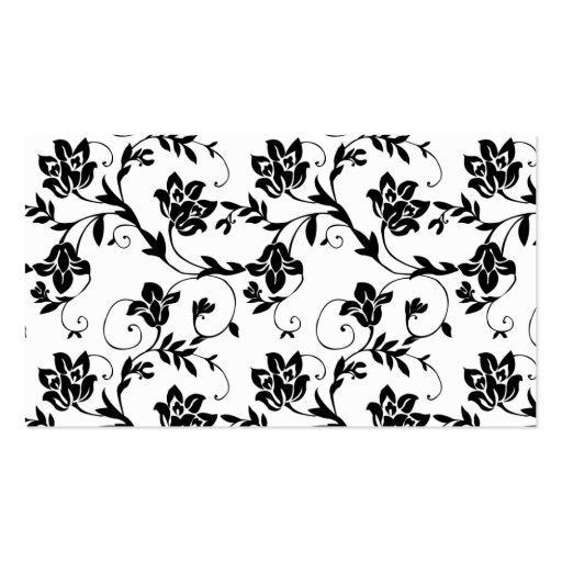 Pink Daisy Black White Floral Wedding Place Cards Business Card Templates (back side)