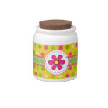 Pink Daisy Candy Jar