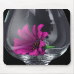 Pink Daisy Closeup In Wine Glass Mouse Pad
