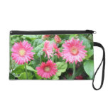 Pink Daisy Clutch Wristlet Purse