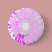 Pink Daisy Flower buttons