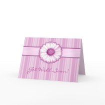 Pink Daisy Get Well Soon Card