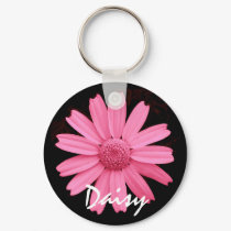 Pink Daisy Keychain