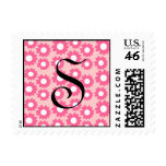 Pink Daisy Monogram Postage