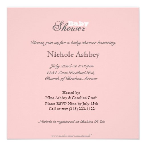 Pink Daisy Sonogram Baby Shower Invitations