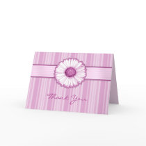 Pink Daisy Thank You Card