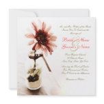 Pink Daisy Wedding Invitation