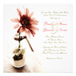 Pink Daisy Wedding Invitation