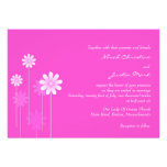 Pink Daisy Wedding Invitation at Zazzle
