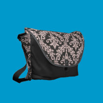 Pink Damask Bag rickshaw messenger bags