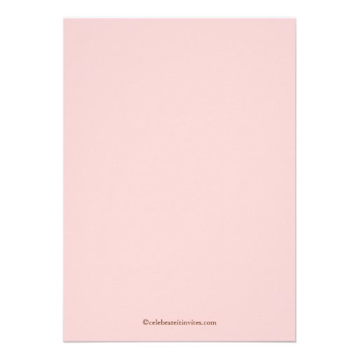 Pink Damask Baptism Invitation