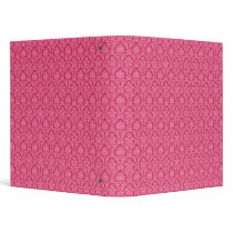 Pink Damask binders