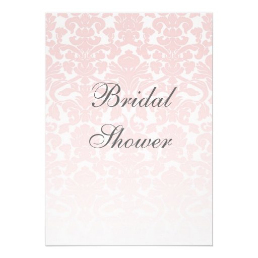 Pink Damask Bridal Shower Customizable Invitation
