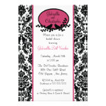 Pink Damask Bridal Shower Invitation