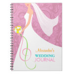 Pink Damask Bridal Wedding Journal Notebook notebooks