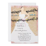 Pink Damask Bride Bridal Shower Invite