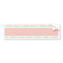 Pink Damask Bumper Stickers