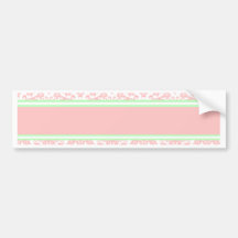 Pink Damask Bumper Stickers