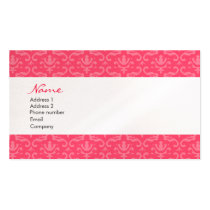 Pink Damask Business Card business cards