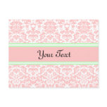 Pink Damask Custom Postcard