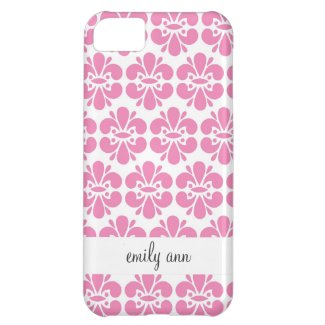 Pink Damask Flowers Pattern Case For iPhone 5C