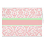 Pink Damask Greeting Card