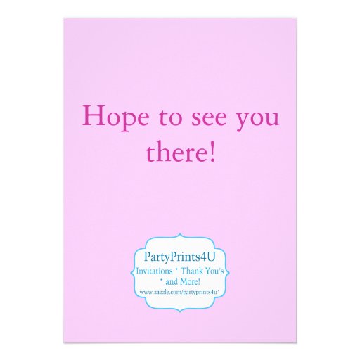 Pink Damask Gymnast Birthday Party Invitation
