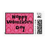 Pink Damask - Happy Valentine's Day  - Stamp