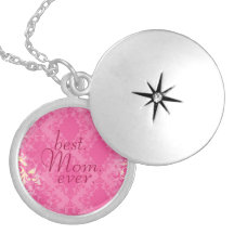 Pink Damask Mom Locket
