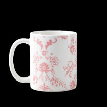 Pink Damask Mug mugs