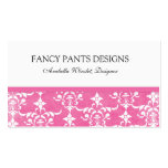 Pink Damask Profile -Business Card business cards