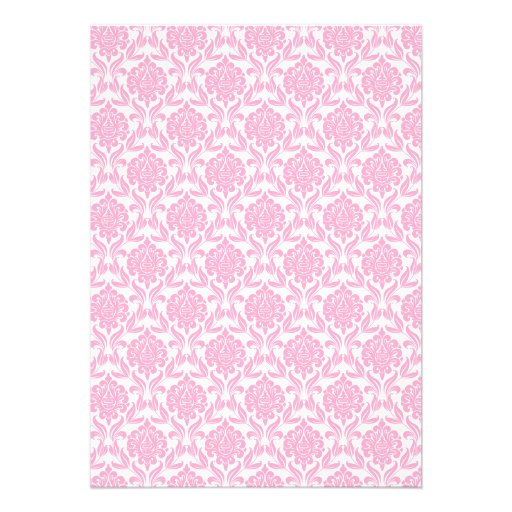 Pink Damask Sweet Sixteen Invitations
