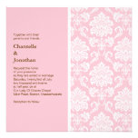 Pink Damask Wedding Invitation