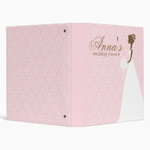 Pink Damask Wedding Planner Binders