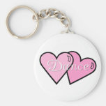 Pink Dance Hearts Keychain
