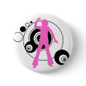 Pink Dancing Girl button by HeatherArt Pink Dancing Girl button