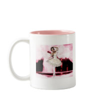 Pink Dancing Moon mugs