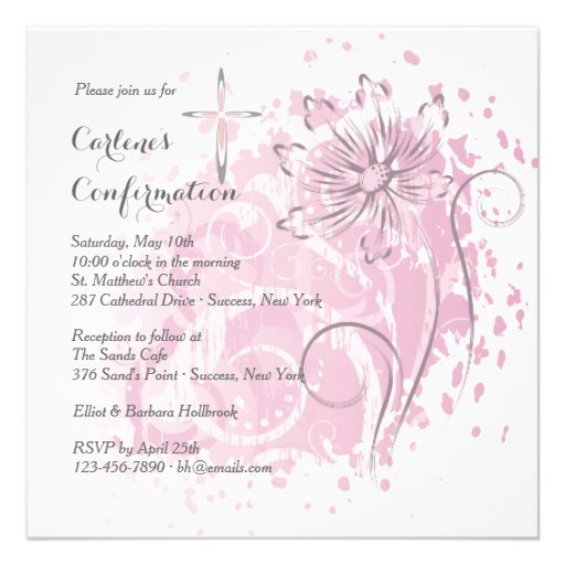Pink Dandelion Invitation