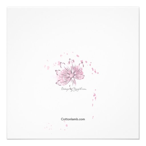 Pink Dandelion Invitation
