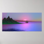 Pink Dawn Surreal Poster posters