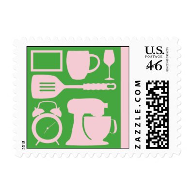 Pink Décor Postage Stamp