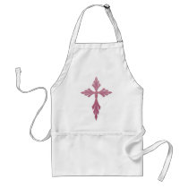 PINK DECORATIVE CROSS aprons by dgpaulart PINK DECORATIVE CROSS aprons