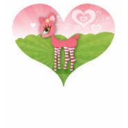Pink Deerie Heart Tee shirt