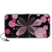 Pink Delight Butterfly Abstract Doodle Speaker speakers